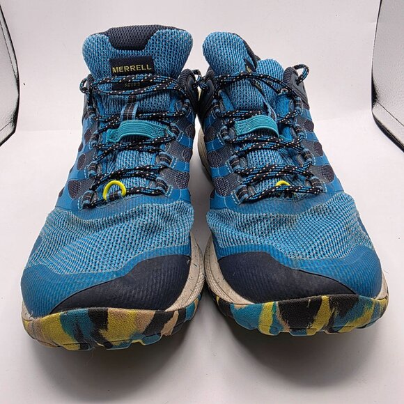 Merrell Nova 3 GTX Gore Tex Vibram Mens Size 11.5W Wide Blue Shoes Athletic - Picture 2 of 13